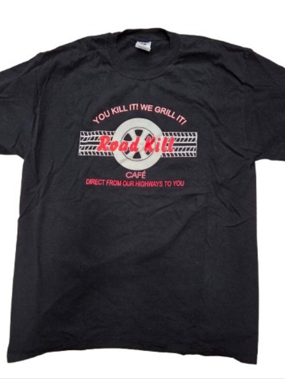 Road Kill Café Black Graphic Tee - Men Size Large